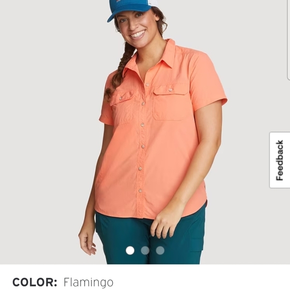 NWT Eddie Bauer Women's Adventurer® Pro Field Short-Sleeve Shirt - Picture 4 of 5
